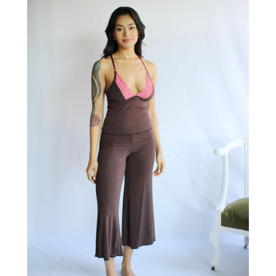 Lingerie Pajama Set including Bamboo Pants and Camisole