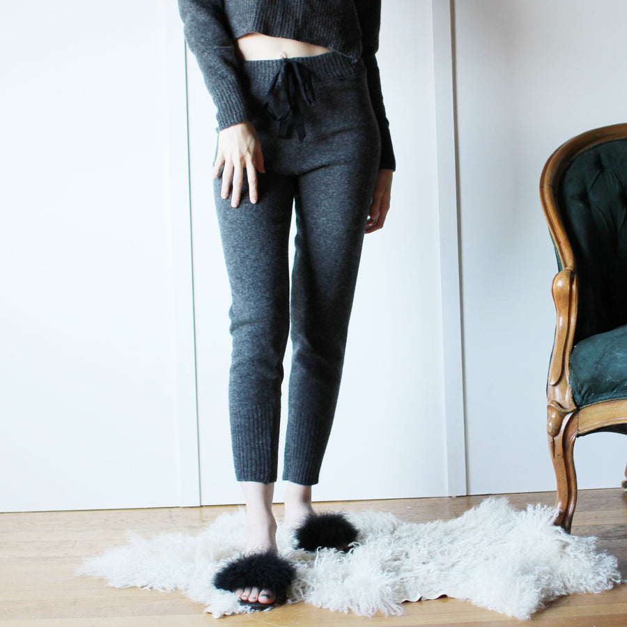 Rib-knit Merino Wool Pants