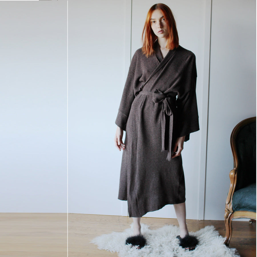 Merino Wool Kimono Robe