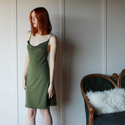 Tencel and Organic Cotton Nightgown with a draped Neckline