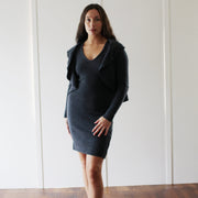 Womens Wool Sweater Dress, Merino Sleeveless Shift Dress, Made in the USA, Handmade, Made to Order