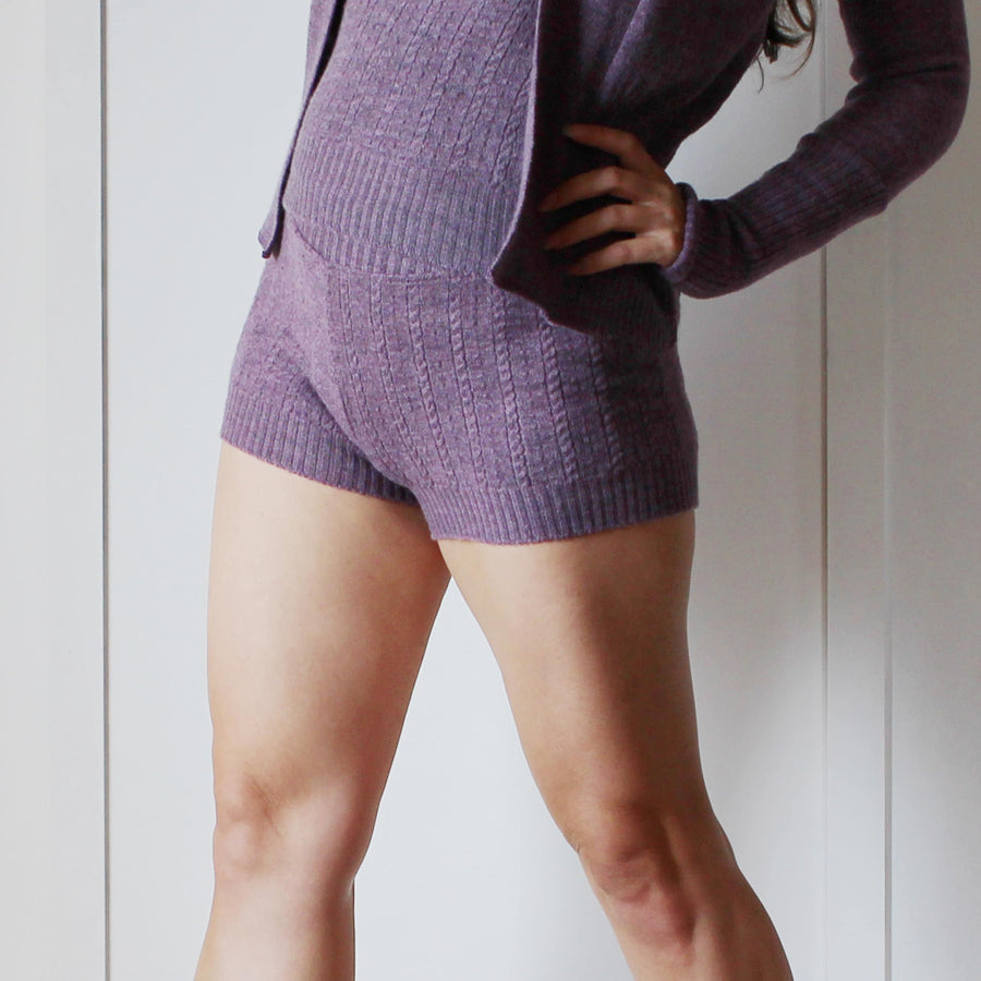 Wool Sweater Lingerie Set, Pointelle Tank Top, Pointelle Boxer Shorts, 100% Merino Wool, Made to Order, Made in the USA