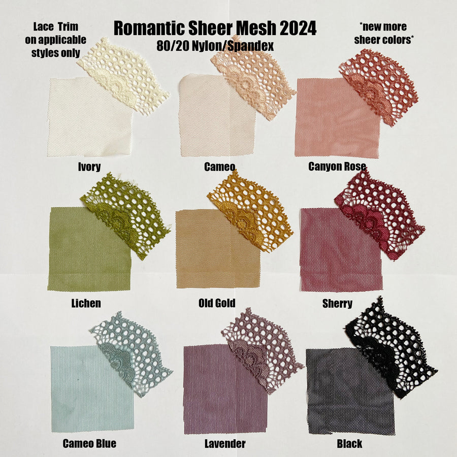Total pattern mesh camisole [underwear]