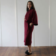 Womens Kimono Robe in French Terry of Tencel and Organic Cotton, Made to Order, Made in the USA